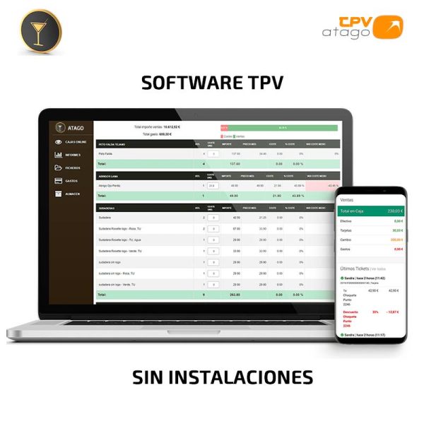 LICENCIA ATAGO TPV BAR-RESTAURANTE ONLINE ( ANUAL )