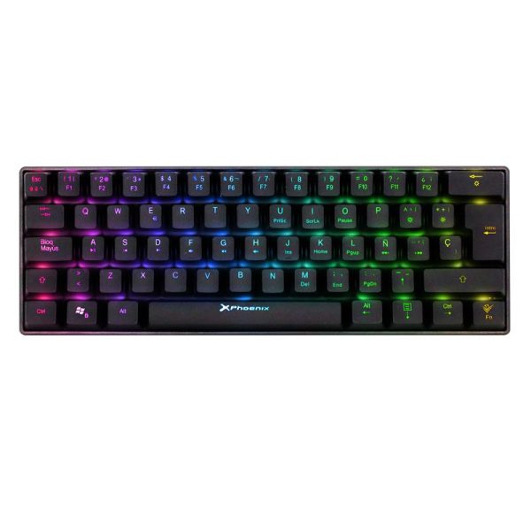 TECLADO PHOENIX MIRAGE MECANICO TKL GAMING USB RGB BLACK