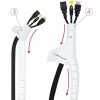 ORGANIZADOR DE CABLE NANOCABLE FLEXIBLE 25MM 1M WHITE - Imagen 4