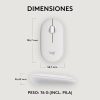 RATON LOGITECH PEBBLE 2 M350S WIRELESS WHITE - Imagen 6
