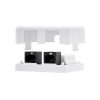 REGLETA DE PARED NANOCABLE 2XRJ45 CAT.6 UTP WHITE - Imagen 2