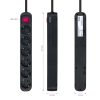 REGLETA NANOCABLE 6 SCHUKOS INTERRUPTOR 1,4M BLACK - Imagen 3