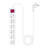 REGLETA NANOCABLE 6 SCHUKOS INTERRUPTOR 1,4M WHITE - Imagen 2