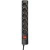 REGLETA TRUST 6 SCHUKOS INTERRUPTOR 1,8M BLACK - Imagen 2