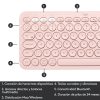 TECLADO LOGITECH K380 BLUETOOTH MULTI-DEVICE ROSE - Imagen 9