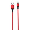 CABLE NB143 CORDON USB - LIGHTNING  2.4A  2 MTR  ROJO XO