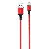CABLE NB143 CORDON USB - MICRO USB  2.4A  1 MTR  ROJO XO