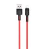 CABLE NBQ166 CARGA RAPIDA USB - LIGHTNING  5A  1 METRO  ROJO XO