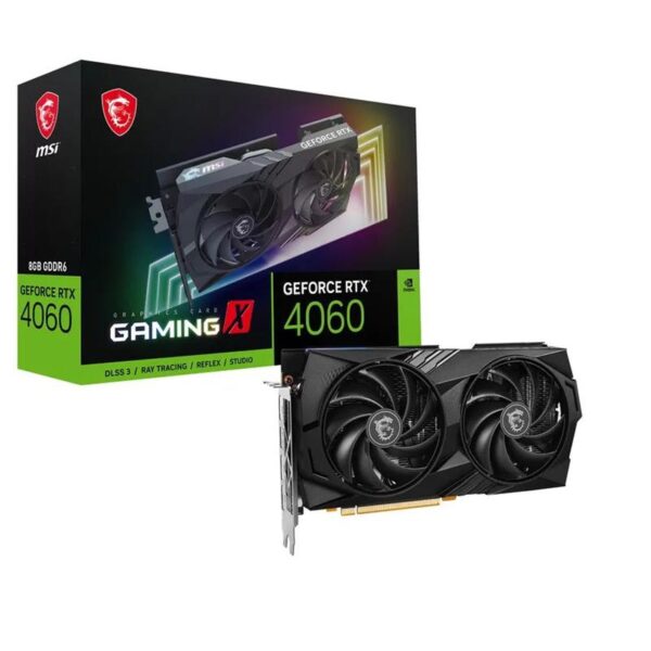 TARJETA DE VIDEO NVIDIA MSI RTX4060 GAMING X 8GB HDMI DP GDRR6 PCIE 4.0