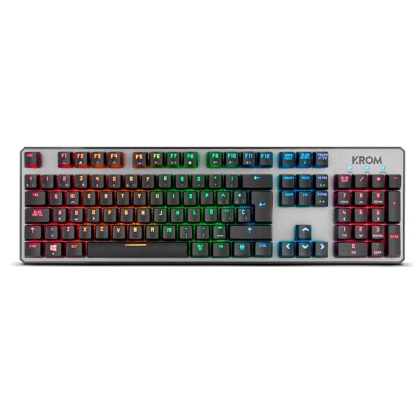 TECLADO GAMING KROM KERNEL MECANICO USB RGB RETROILUMINADO