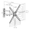 SOPORTE CON BRAZO TV 13-55 DOBLE EXTENSION CROMAD - Imagen 4