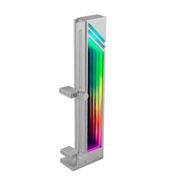 SOPORTE MARS GAMING PARA TARJETA DE VIDEO MAGNETICO RGB SILVER - Imagen 2