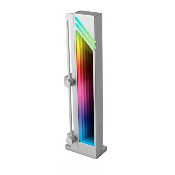 SOPORTE MARS GAMING PARA TARJETA DE VIDEO MAGNETICO RGB SILVER