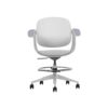 SILLA   TABURETE DE OFICINA TOP WORK GRIS CLARO CROMAD - Imagen 2
