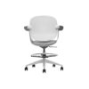 SILLA   TABURETE DE OFICINA TOP WORK GRIS CLARO CROMAD - Imagen 3