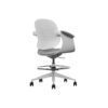 SILLA   TABURETE DE OFICINA TOP WORK GRIS CLARO CROMAD - Imagen 5