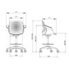 SILLA   TABURETE DE OFICINA TOP WORK GRIS CLARO CROMAD - Imagen 7