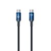 CABLE NYLON TRENZADO TIPO C TIPOC HASTA 100W 1 METRO NEGRO FOREVER