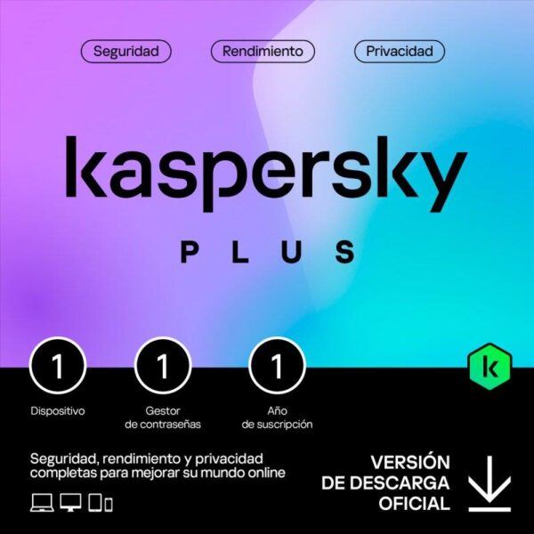 ANTIVIRUS KASPERSKY PLUS 1YEAR 1L PC MAC ANDROID IOS L.ELECTRONICA