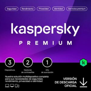 ANTIVIRUS KASPERSKY PREMIUM 1YEAR 3L PC MAC ANDROID IOS L.ELECTRONICA