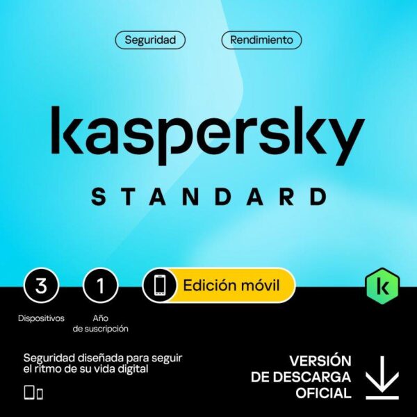 ANTIVIRUS KASPERSKY STANDARD 1YEAR 3L MOBILE IOS ANDROID IOS