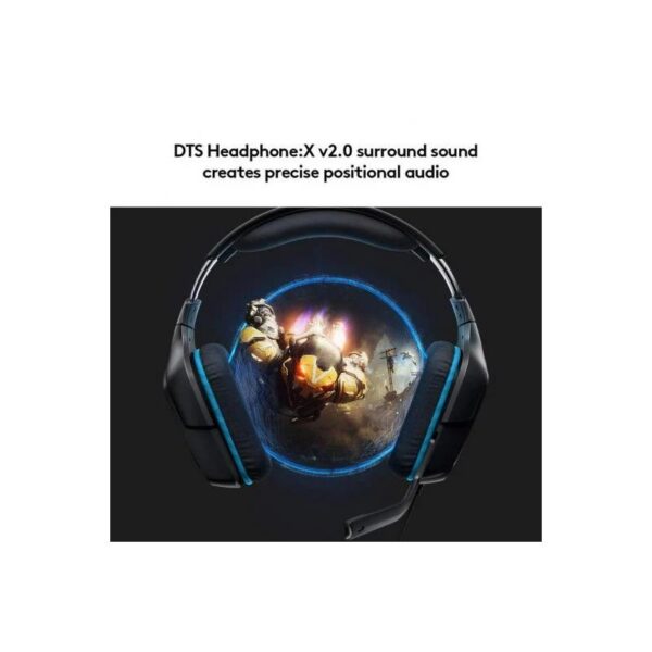 AURICULARES + MICROFONO LOGITECH GAMING G432 USB  DTS 7.1 BLACK BLUE - Imagen 5