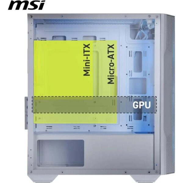 CAJA ORDENADOR GAMING MSI MAG FORGE M100R MATX ARGB WHITE - Imagen 4