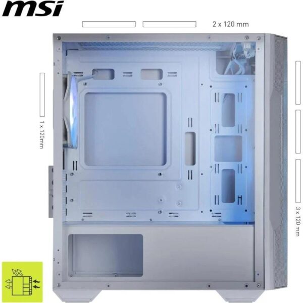 CAJA ORDENADOR GAMING MSI MAG FORGE M100R MATX ARGB WHITE - Imagen 5