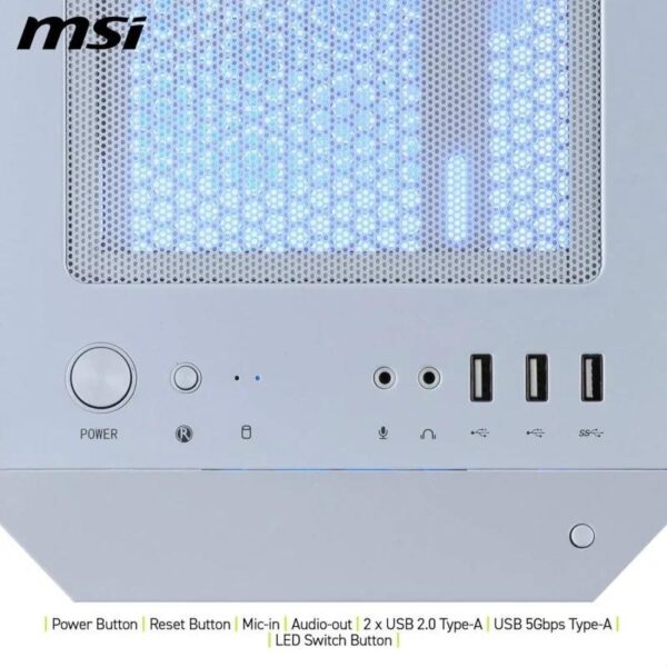 CAJA ORDENADOR GAMING MSI MAG FORGE M100R MATX ARGB WHITE - Imagen 6