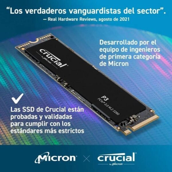 DISCO DURO SSD CRUCIAL P3 2TB M2 NVME PCIE M.2 2280 - Imagen 3