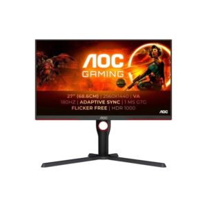 MONITOR GAMING AOC 27 180HZ 2K QHD ERGONOMICO HDMI DISPLAYPORT BLACK