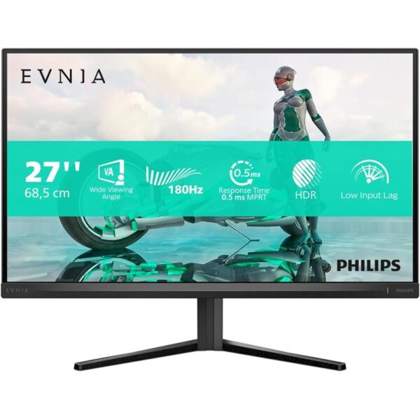 MONITOR PHILIPS EVNIA 27 180HZ 2K QHD HDMI DISPLAYPORT BLACK