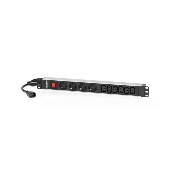 PDU TIPO REGLETA SALICRU DE 6 TOMAS C13 C14 4 TOMAS SCH SCH CON INTERRUPTOR