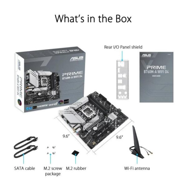 PLACA BASE ASUS B760M-A WIFI D4 M-ATX DDR4 HDMI + DP - Imagen 5