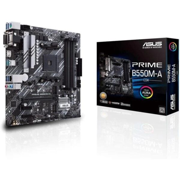 PLACA BASE ASUS PRIME B550M-A CSM AM4 MATX 4XDDR4 VGA HDMI DVI