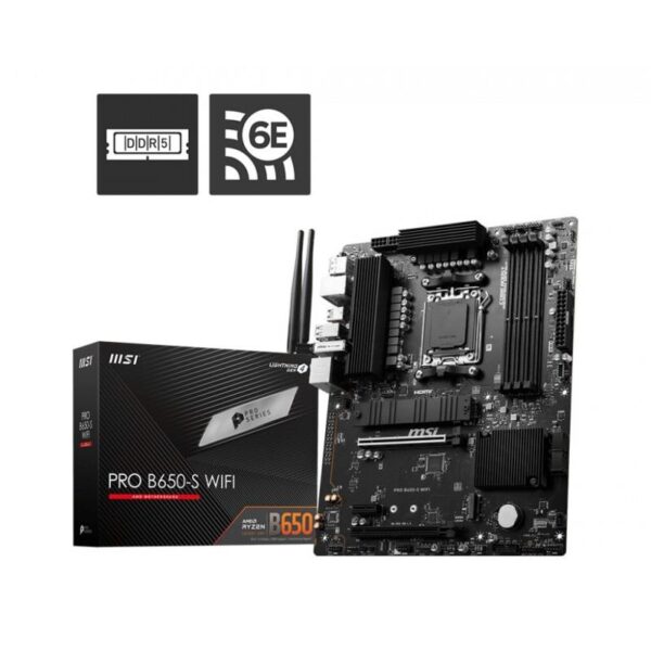 PLACA BASE MSI PRO B650-S WIFI ATX AM5 4XDDR5 HDMI + DP