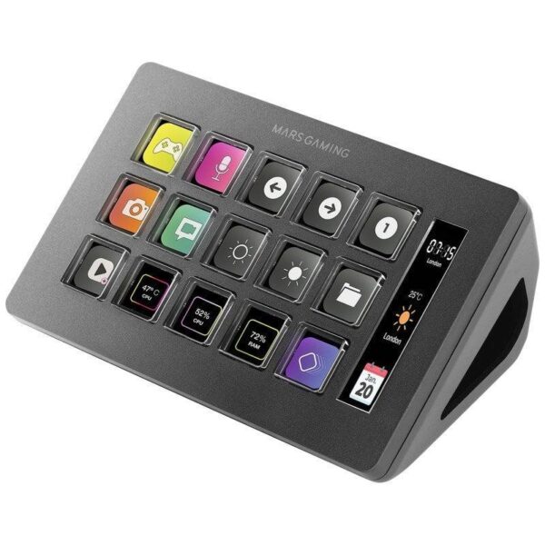 STREAM DECK MARS GAMING 15 TECLAS PERSONALIZABLES PANTALLA LCD BLACK - Imagen 3