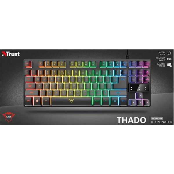 TECLADO TRUST GAMING GXT 833 METALICO USB RGB - Imagen 6