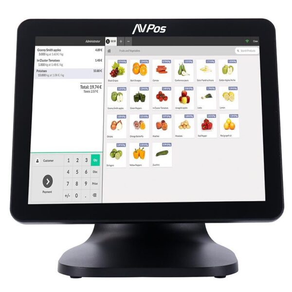 TPV AVPOS K5000 15 ALUMINIO TACTIL I7 10TH/8G/128G/WIFI/MULTIMEDIA/W11P 3Y - Imagen 2