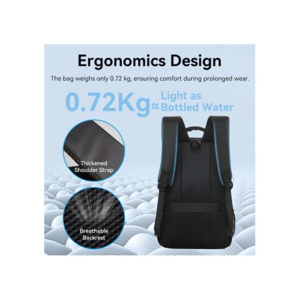 MOCHILA VENTION 14-17 18L IMPERMEABLE BLACK - Imagen 6