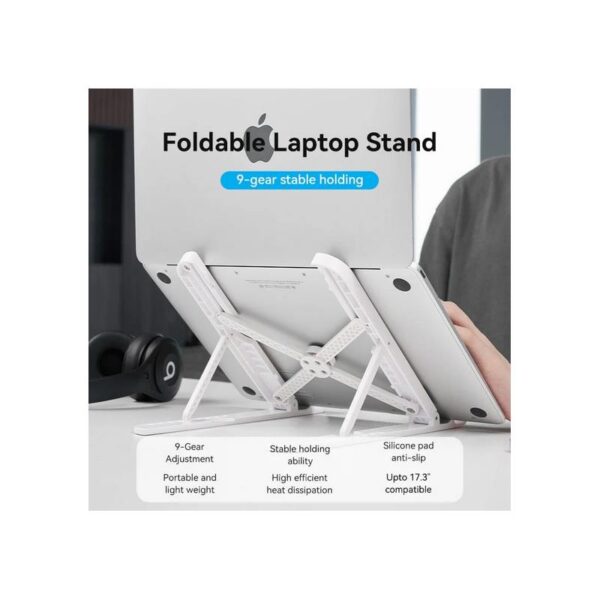 SOPORTE VENTION SOBREMESA PARA NOTEBOOK/TABLET HASTA 17.3 REG.ALTURA WHITE - Imagen 2