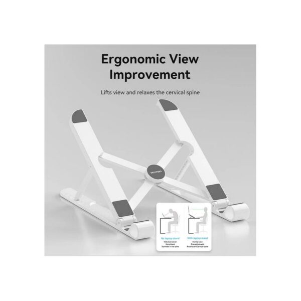 SOPORTE VENTION SOBREMESA PARA NOTEBOOK/TABLET HASTA 17.3 REG.ALTURA WHITE - Imagen 3