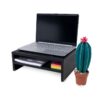 SOPORTE ELEVADOR PHOENIX DE MONITOR 2 ALTURAS MADERA BLACK - Imagen 3
