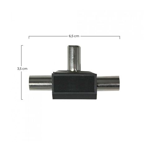 ADAPTADOR INDUCTIVO TV (2 MACHO/1 HEMBRA) NEGRO SEVENON