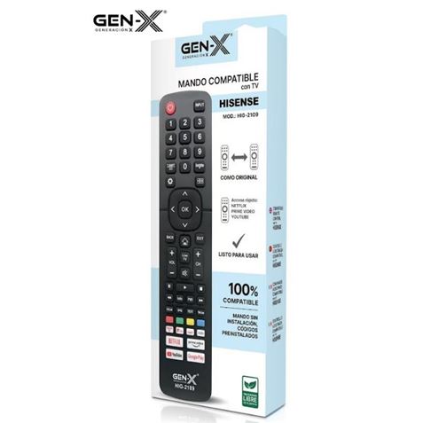 MANDO UNIVERSAL GRANDE PARA TELEVISORES HISENSE HIG-2109 GEN-X