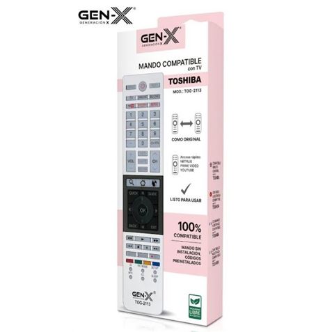 MANDO UNIVERSAL PARA TELEVISORES TOSHIBA TOG-2113 GEN-X