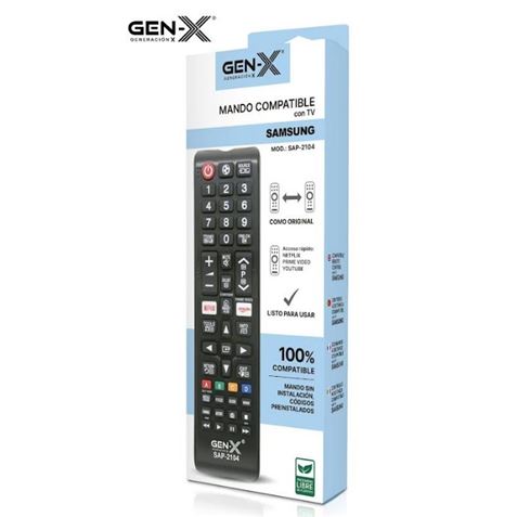 MANDO UNIVERSAL PEQUEÑO PARA TELEVISORES SAMSUNG SAP-2104 GEN-X