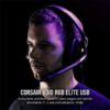 AURICULARES + MICROFONO CORSAIR VOID USB ELITE GAMING HEADSET RGB 7.1 BLACK - Imagen 2