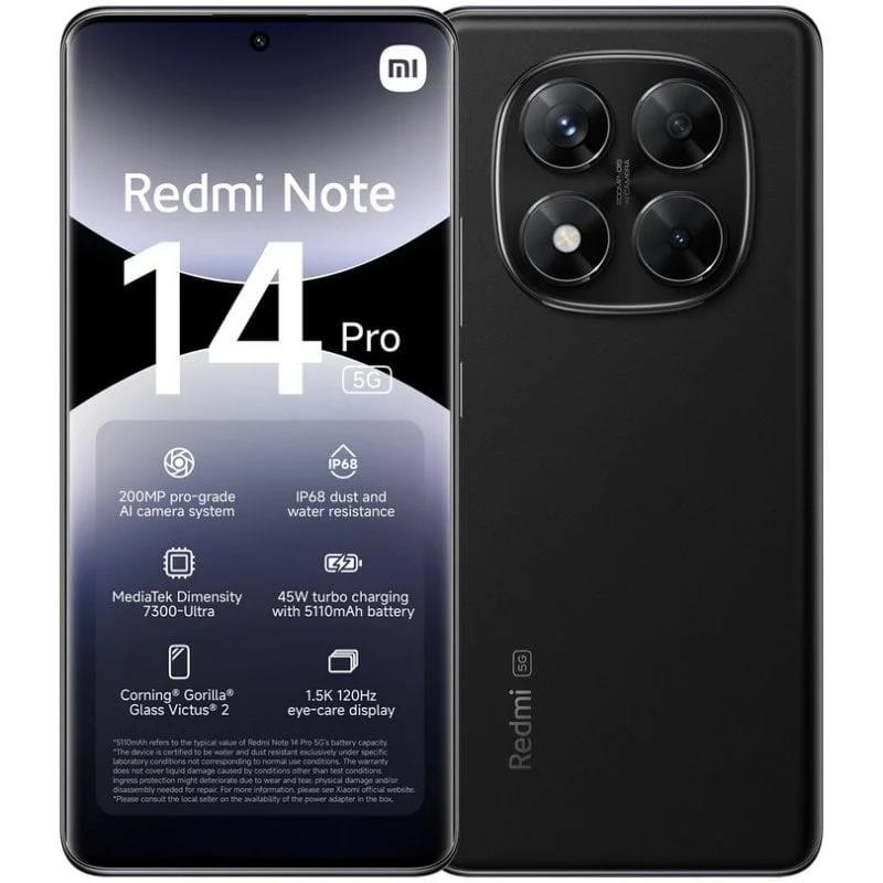 Xiaomi Redmi NOTE 14 Pro 5G 6.67 12GB 512GB NFC BLACK