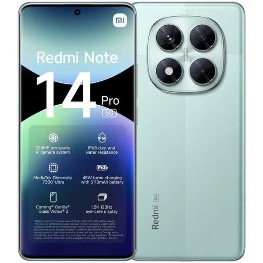 Xiaomi Redmi NOTE 14 Pro 5G 6.67 12GB 512GB 200MP NFC GREEN